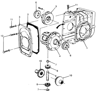 Transmission-Differential Diagram and Parts List for 1860 800000-821059-140661100-141661100 Cub Cadet Lawn Tractor